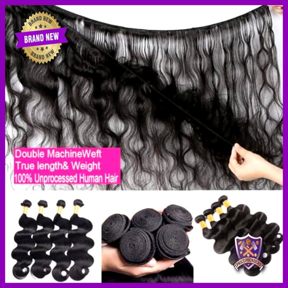 Brazilian Virgin Hair Extensions 4 Bundles Body Wave 400g 16-22 Inch main image 4